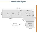 Ver imagem 3 de Cozinha Modulada 8 Peças 3 Aéreos 3 Balcões Adega e Toalheiro Ipanema CabeCasa MadeiraOriginals Marr