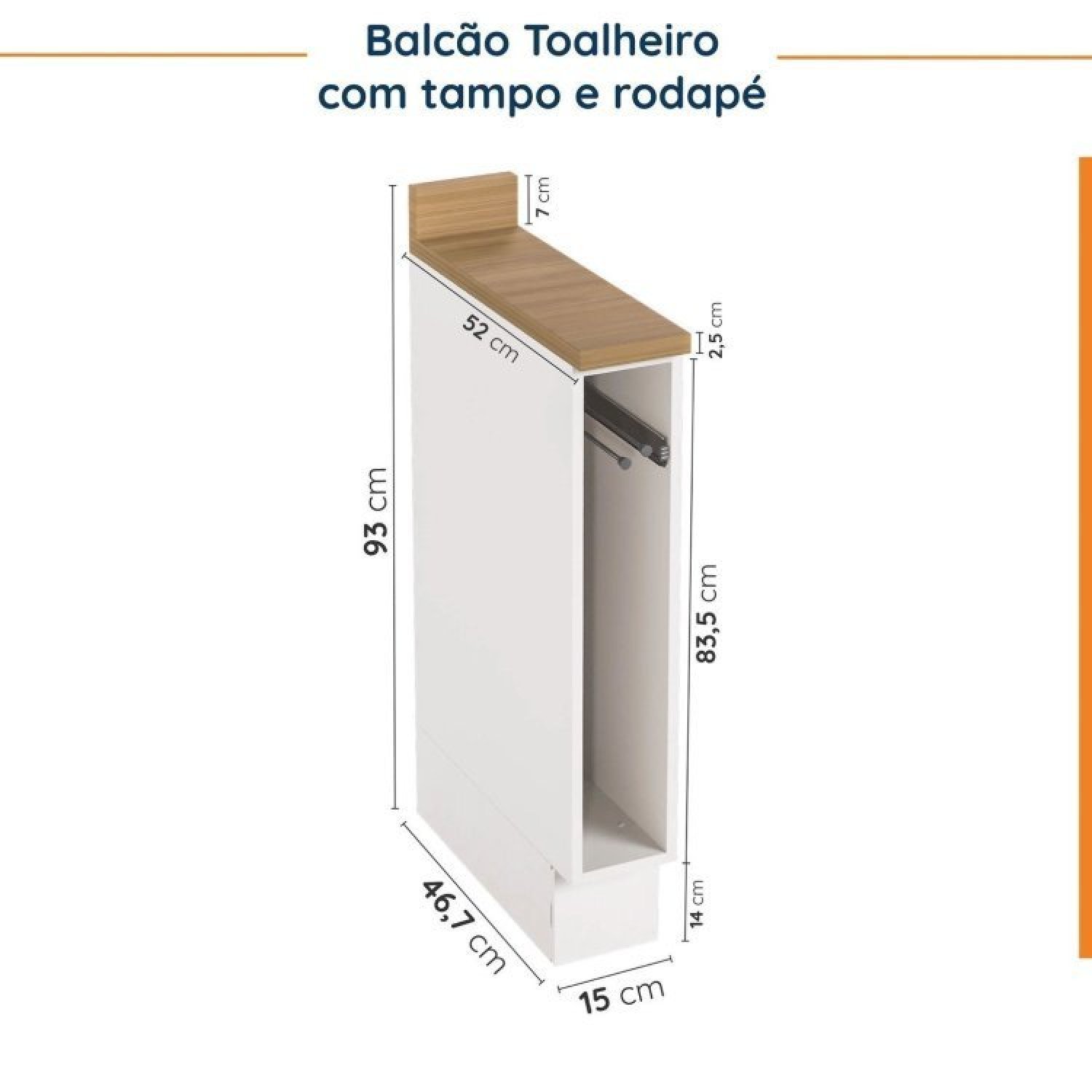 Cozinha Modulada 8 Peças 3 Aéreos 3 Balcões Adega e Toalheiro Ipanema Cabecasa Madeiramadeira - 17