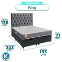 Ver imagem 3 de Kit Cama Box Bau + Cabeceira + Colchão King D23 - Pro - Inducol