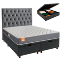 Ver imagem 1 de Kit Cama Box Bau + Cabeceira + Colchão King D23 - Pro - Inducol