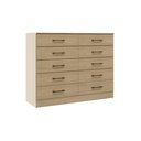 Ver imagem 2 de Cômoda 10 Gavetas Mdp 117x92x40,5cm Carvalho 3017