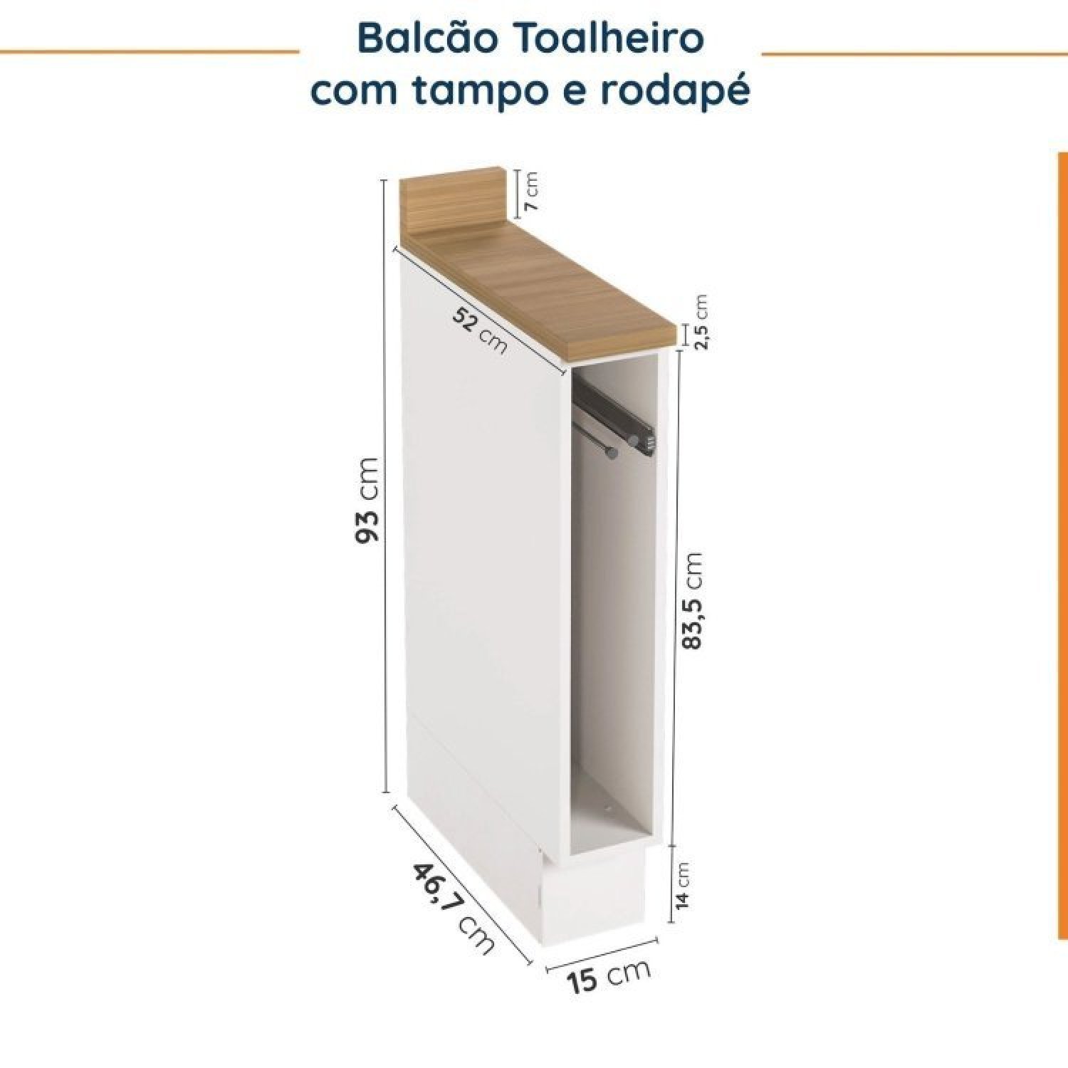 Cozinha Modulada 8 Peças 3 Aéreos 3 Balcões Adega e Toalheiro Ipanema Cabecasa Madeiramadeira - 18