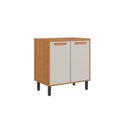 Ver imagem 3 de Balcão Cozinha 2 Portas 80cm com Tampo Nápoles Itatiaia Branco/Cinamomo/Off White