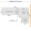 Ver imagem 3 de Cozinha Modulada 8 Peças 3 Aéreos 3 Balcões Adega e Toalheiro Ipanema CabeCasa MadeiraOriginals Verd
