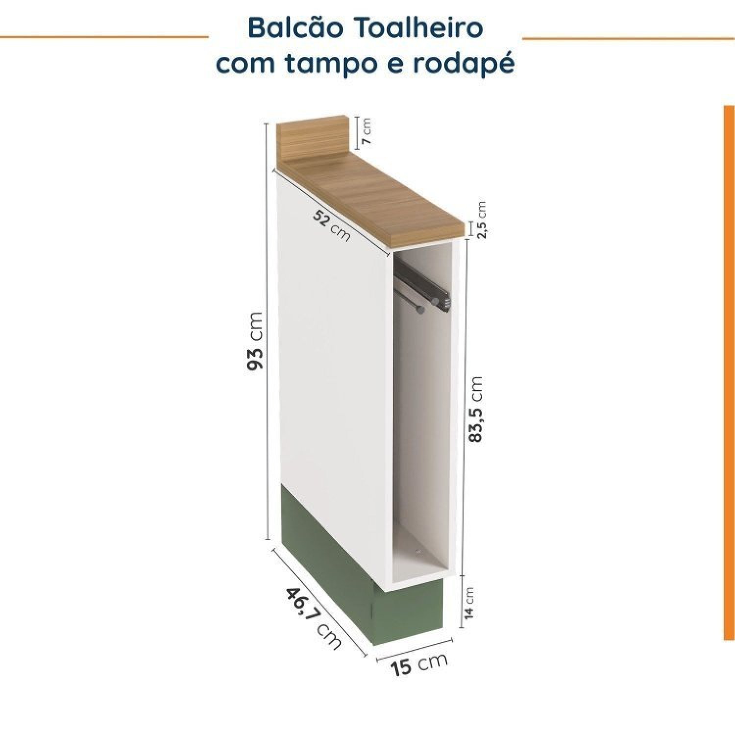 Cozinha Modulada 8 Peças 3 Aéreos 3 Balcões Adega e Toalheiro Ipanema Cabecasa Madeiramadeira - 18