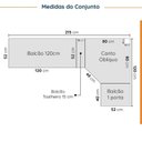 Ver imagem 3 de Cozinha Modulada 8 Peças 3 Aéreos 3 Balcões Adega e Toalheiro Ipanema CabeCasa MadeiraOriginals