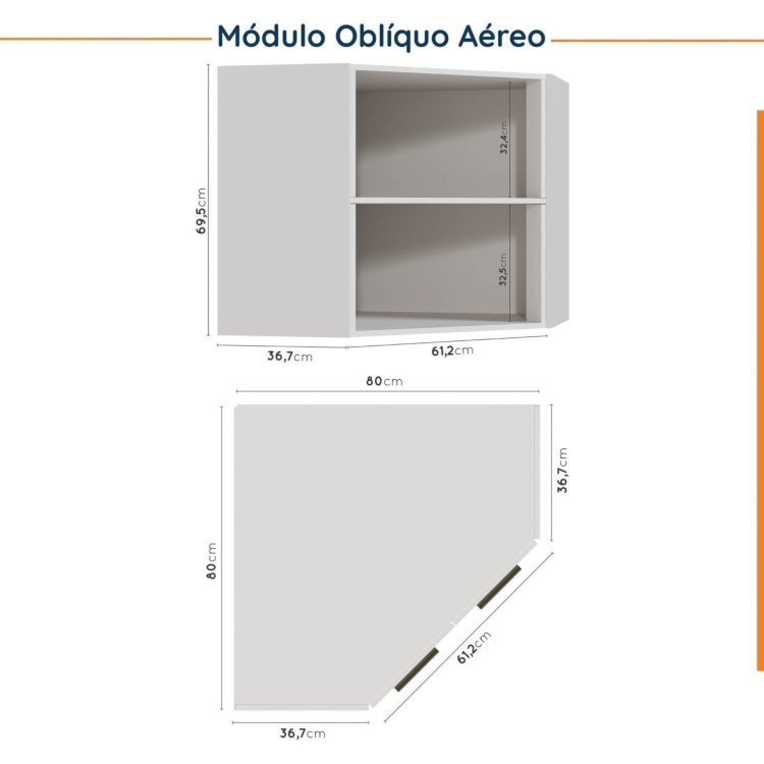 Cozinha Modulada 8 Peças 3 Aéreos 3 Balcões Adega e Toalheiro Ipanema Cabecasa Madeiramadeira - 14