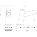 Ver imagem 2 de Torneira para Lavatório Mesa com Fechamento Automático Abs Japi