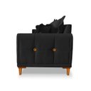 Ver imagem 3 de Sofá Living 3 Lugares Bouclê Preto 1.80m Pés em Madeira Bz Home Decor