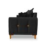Sofá Living 3 Lugares Bouclê Preto 1.80m Pés em Madeira Bz Home Decor - 3