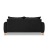 Sofá Living 3 Lugares Bouclê Preto 1.80m Pés em Madeira Bz Home Decor - 4