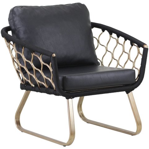 Poltrona Milão Corda Náutica Trama Original Alumínio, Área Externa, Piscina, Decoração