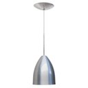 Ver imagem 1 de Pendente Soft Poptem cone aluminio escovado e branco