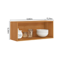 Ver imagem 4 de Armário de Cozinha para Geladeira 1 Porta Horizontal Basculante 80cm Nápoles Itatiaia Branco/Cinamomo/Off White