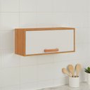 Ver imagem 1 de Armário de Cozinha para Geladeira 1 Porta Horizontal Basculante 80cm Nápoles Itatiaia Branco/Cinamomo/Off White