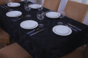 Ver imagem 1 de toalha de mesa quadrada 4 lugares tecido jacquard 1,35x1,50:preto