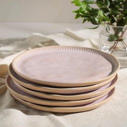 CONJUNTO C/ 6 PRATOS SOBREMESA LINHAS LITCHI Ø 21,5 CM - 2