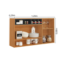 Ver imagem 4 de Armário Aéreo 2 Portas 120cm Vidro Reflecta Nicho Garrafeiro Nápoles Itatiaia