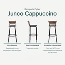 Ver imagem 3 de Kit 4 Bancos para Bancada Banqueta Alta Cappuccino Balcão Cozinha Bistrô Área Gourmet Churrasqueira