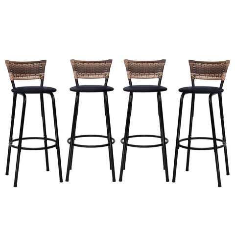 Kit 4 Bancos para Bancada Banqueta Alta Cappuccino Balcão Cozinha Bistrô Área Gourmet Churrasqueira