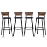 Kit 4 Bancos para Bancada Banqueta Alta Cappuccino Balcão Cozinha Bistrô Área Gourmet Churrasqueira - 1