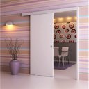 Ver imagem 2 de Porta de Correr de madeira Completa 210x82cm com Fechadura e Ferragens 