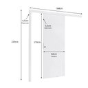 Ver imagem 4 de Porta de Correr de madeira Completa 210x82cm com Fechadura e Ferragens 