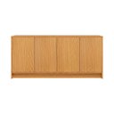 Ver imagem 5 de Balcão Aparador Minimalista 1,80 m com 4 Portas 100% MDF Dalla Costa Cor:Carvalho Rosé