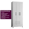 Guarda Roupa Solteiro 3 Portas 1 Gaveta Lyon - Branco - 4