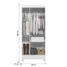 Guarda Roupa Solteiro 3 Portas 1 Gaveta Lyon - Branco - 2