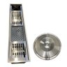 Lixeira Inox Cesto De Lixo 5L Cozinha Com Escorredor Inox AJL KIT LIXEIRA 5L + ESCORREDOR CALHA 90CM - 1