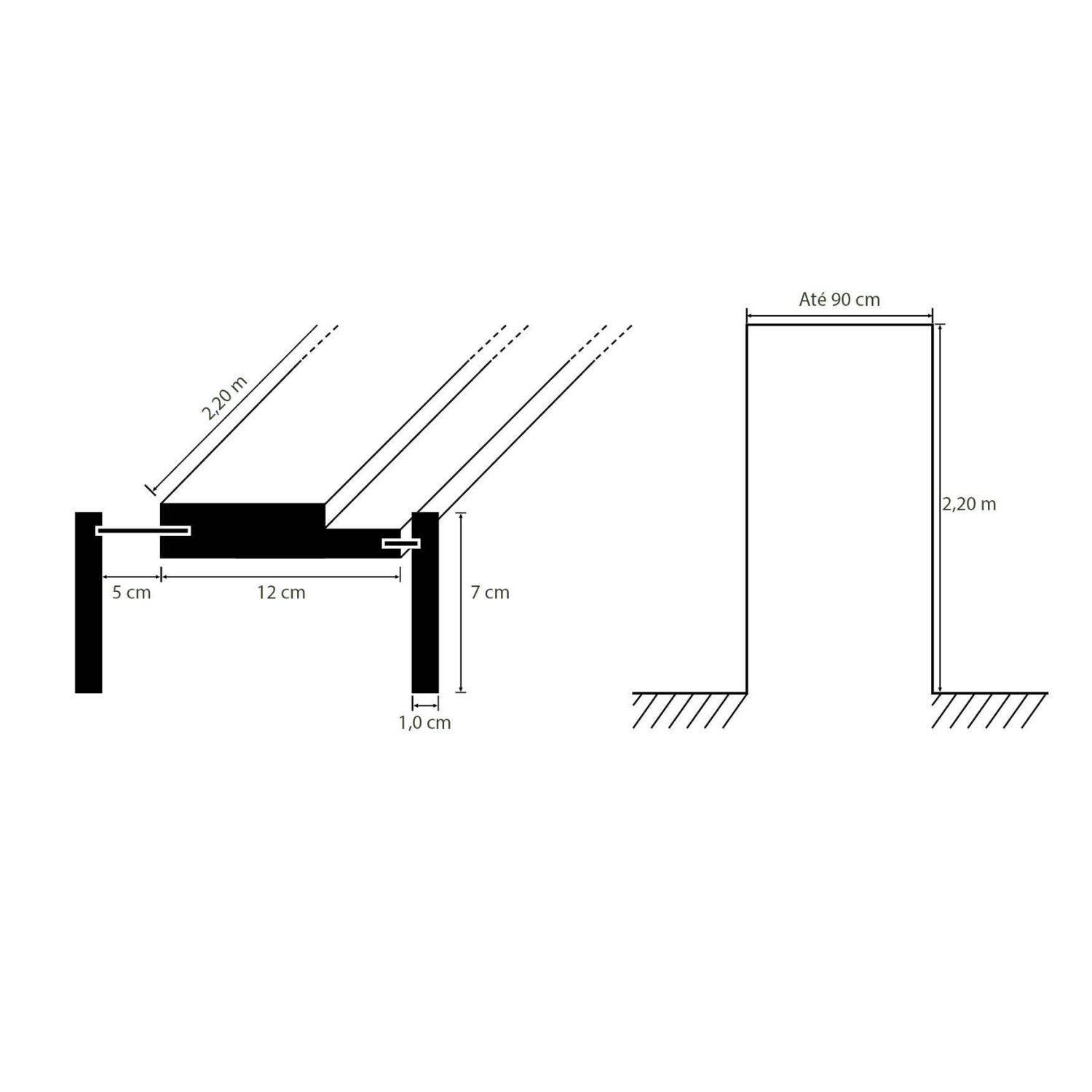 Kit Batente com Guarnição Revestido Regulável de 12cm a 17cm Casablanca - 4