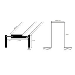 Kit Batente com Guarnição Revestido Regulável de 12cm a 17cm Casablanca - 4