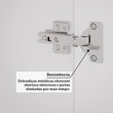 Ver mais imagens de Guarda-Roupa Solteiro 4 Portas 159cm 100% MDF Lumiar Espresso Móveis Branco