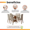Ver imagem 6 de Conjunto Sala de Jantar Mesa 1,60m Moove 6 Cadeiras Veludo Milano Viero Madeirado / Marfim