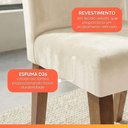 Ver mais imagens de Conjunto Sala de Jantar Mesa 1,60m Moove 6 Cadeiras Veludo Milano Viero Madeirado / Marfim