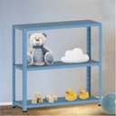 Ver imagem 1 de Estante Multiuso para 3 Prateleiras 92cm Aço Cinza/Azul Dali