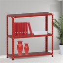Ver imagem 1 de Estante Multiuso 3 Prateleiras 92cm Aço Vermelho
