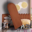 Ver imagem 1 de Kit 8 Placas Cabeceira Nuvem Estofada para Cama Queen - Módulo 20cm X 60cm:terracota