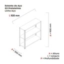 Ver imagem 4 de Estante Multiuso 3 Prateleiras 92cm Aço Cinza/Lilás
