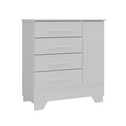 Quarto de Bebê Completo Guarda Roupa 4 Portas 2 Gavetas com Cômoda e Berço Lily Espresso Móveis - 5