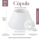 Ver imagem 2 de Cupula de Abajur 16x25x10cm Tecido Algodão Soquete Importado Ref 18