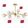 Lustre Dourado e Cristal 9 Globos Luxuoso - 5