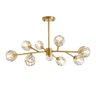 Lustre Dourado e Cristal 9 Globos Luxuoso - 1