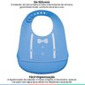 Babador Silicone Para Bebê +3 Meses com Bolso Coletor de Migalhas Social Buba - Azul - 2