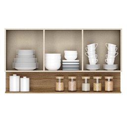 Armário Aéreo Line 3 Portas 120 Cm Vanilla Freijó - Kits Paraná - 2