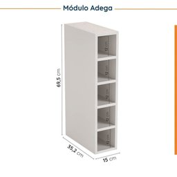 Cozinha Modulada 8 Peças sem Tampo Ipanema CabeCasa MadeiraOriginals Branco - 13