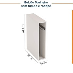 Cozinha Modulada 8 Peças sem Tampo Ipanema CabeCasa MadeiraOriginals Branco - 18