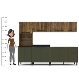 Cozinha Completa Modulada 5 Peças 14 Portas 1 Gaveta 1 Nicho Espaguete - 4 Cozinha Completa Modulada 5 Peças 14 Portas 1 Gaveta 1 Nicho Espaguete - 4