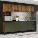 Ver imagem 1 de Cozinha Completa Modulada 5 Peças 14 Portas 1 Gaveta 1 Nicho Espaguete